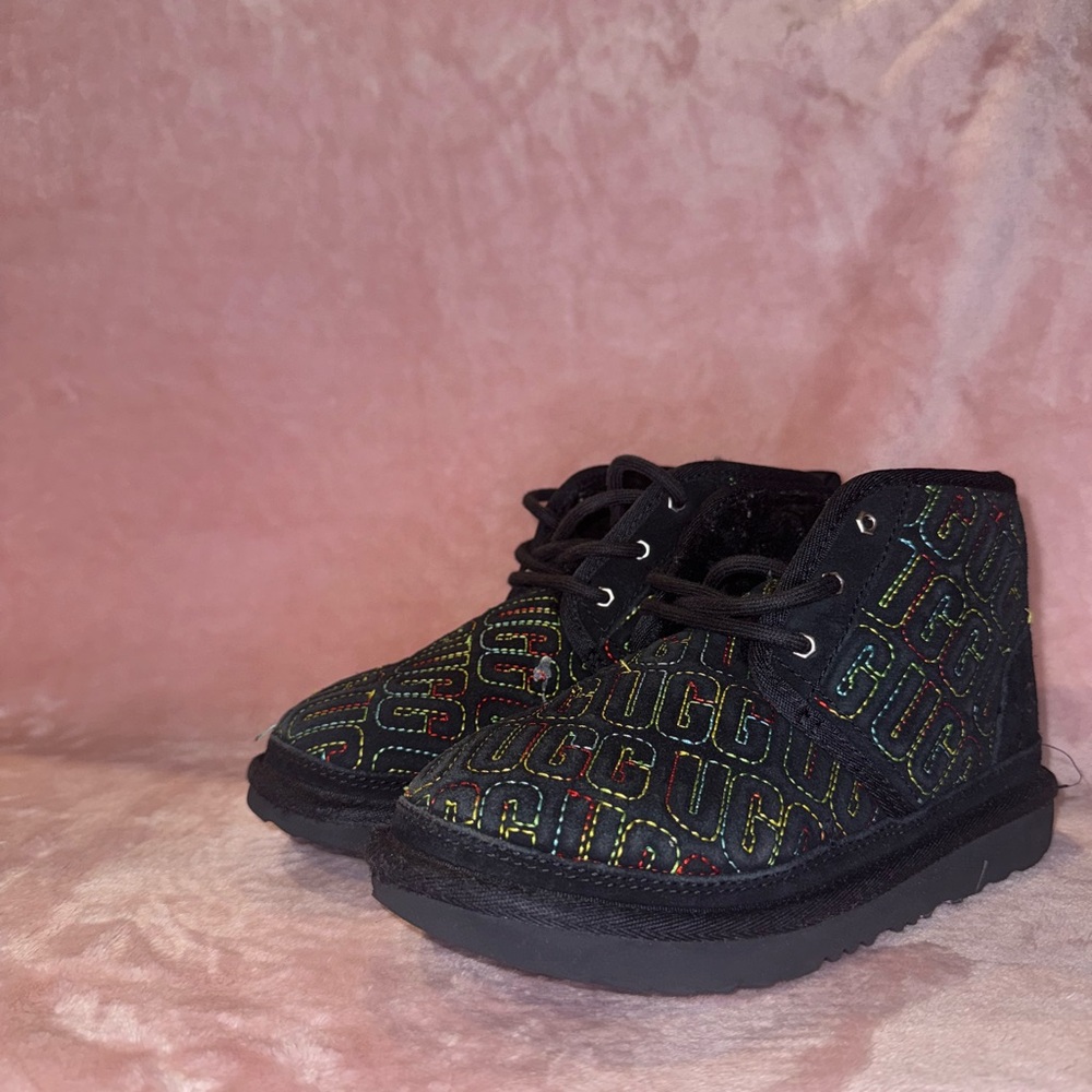 UGG Kids Black and Multicolor Boots‎